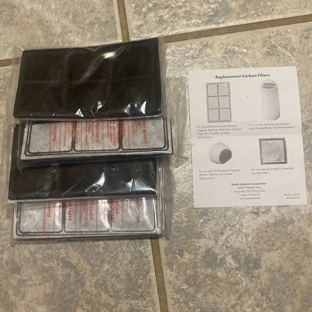 NEW bundle of 4, PetSafe Carbon Filters, Dog & Cat Water Fountain Filters